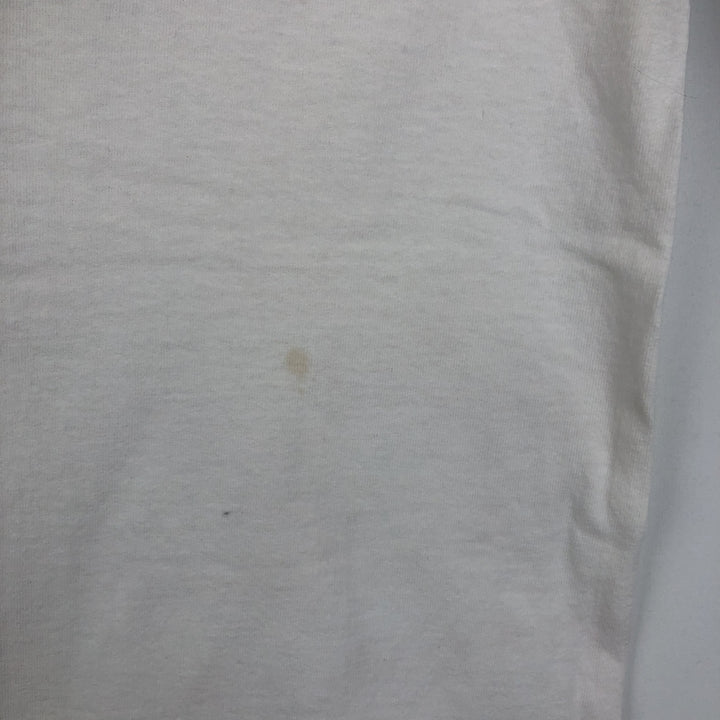 90s-00'S Adidas two-tone logo print T-shirt, made in USA, men's size L equivalent. cotton white type Vintage Second Hand
