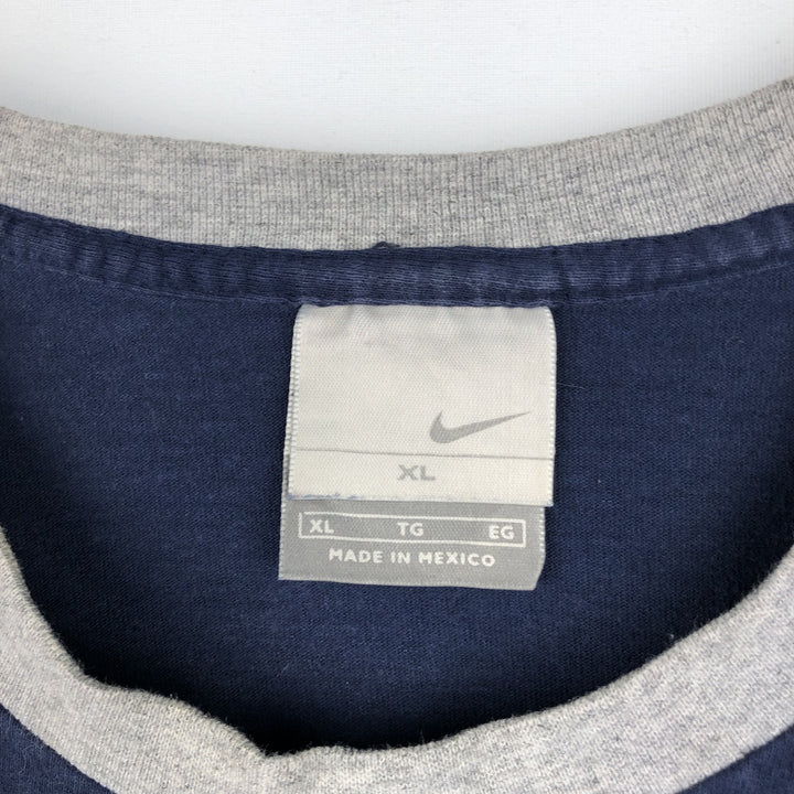 00'S Nike One Point Logo T-shirt Men's XL cotton navy blue type Vintage Second Hand