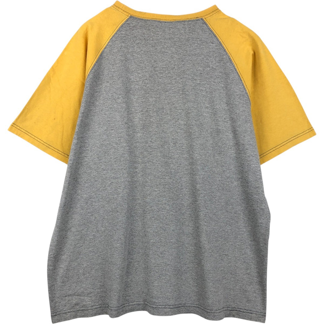 2000'S Nike Two-Tone Logo Print T-Shirt, Made in Canada, Men's Size XL (approx.) cotton gray type Vintage Second Hand