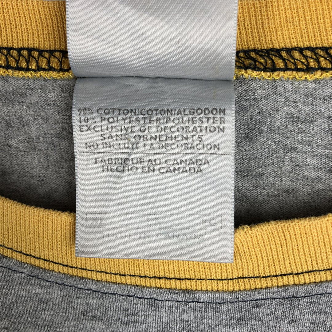 2000'S Nike Two-Tone Logo Print T-Shirt, Made in Canada, Men's Size XL (approx.) cotton gray type Vintage Second Hand