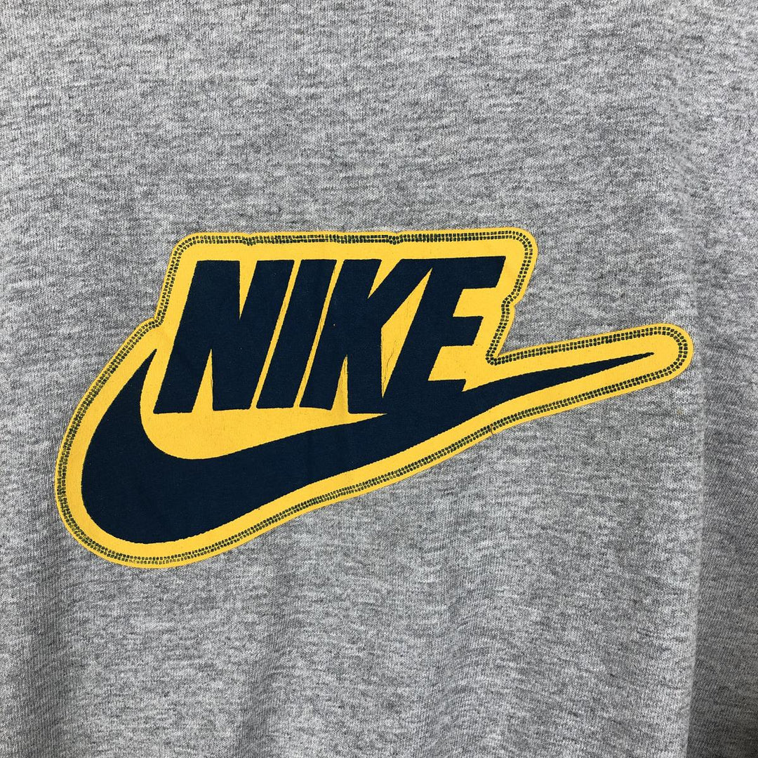 2000'S Nike Two-Tone Logo Print T-Shirt, Made in Canada, Men's Size XL (approx.) cotton gray type Vintage Second Hand