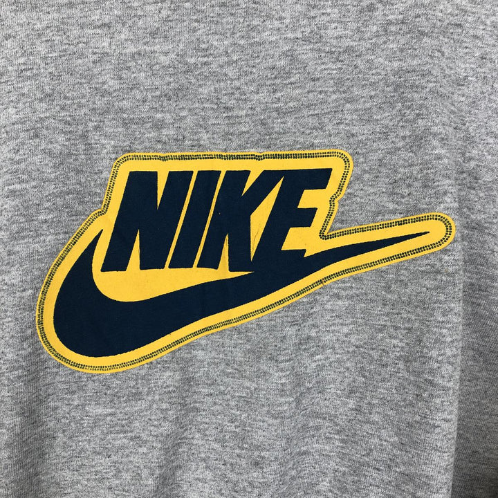 2000'S Nike Two-Tone Logo Print T-Shirt, Made in Canada, Men's Size XL (approx.) cotton gray type Vintage Second Hand