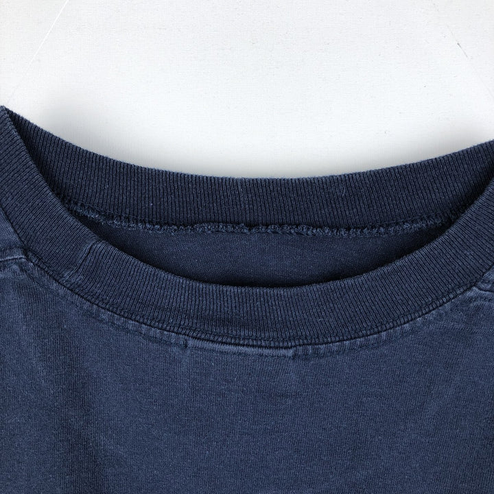 00'S Nike logo print T-shirt, men's size L cotton navy blue type Vintage Second Hand