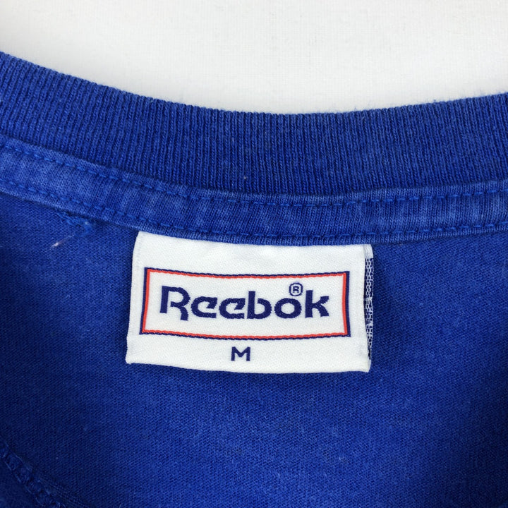 90'S Reebok Logo Print T-Shirt Made in USA Men's M Size Vintage cotton blue type Vintage Second Hand