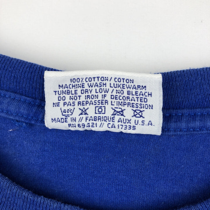 90'S Reebok Logo Print T-Shirt Made in USA Men's M Size Vintage cotton blue type Vintage Second Hand