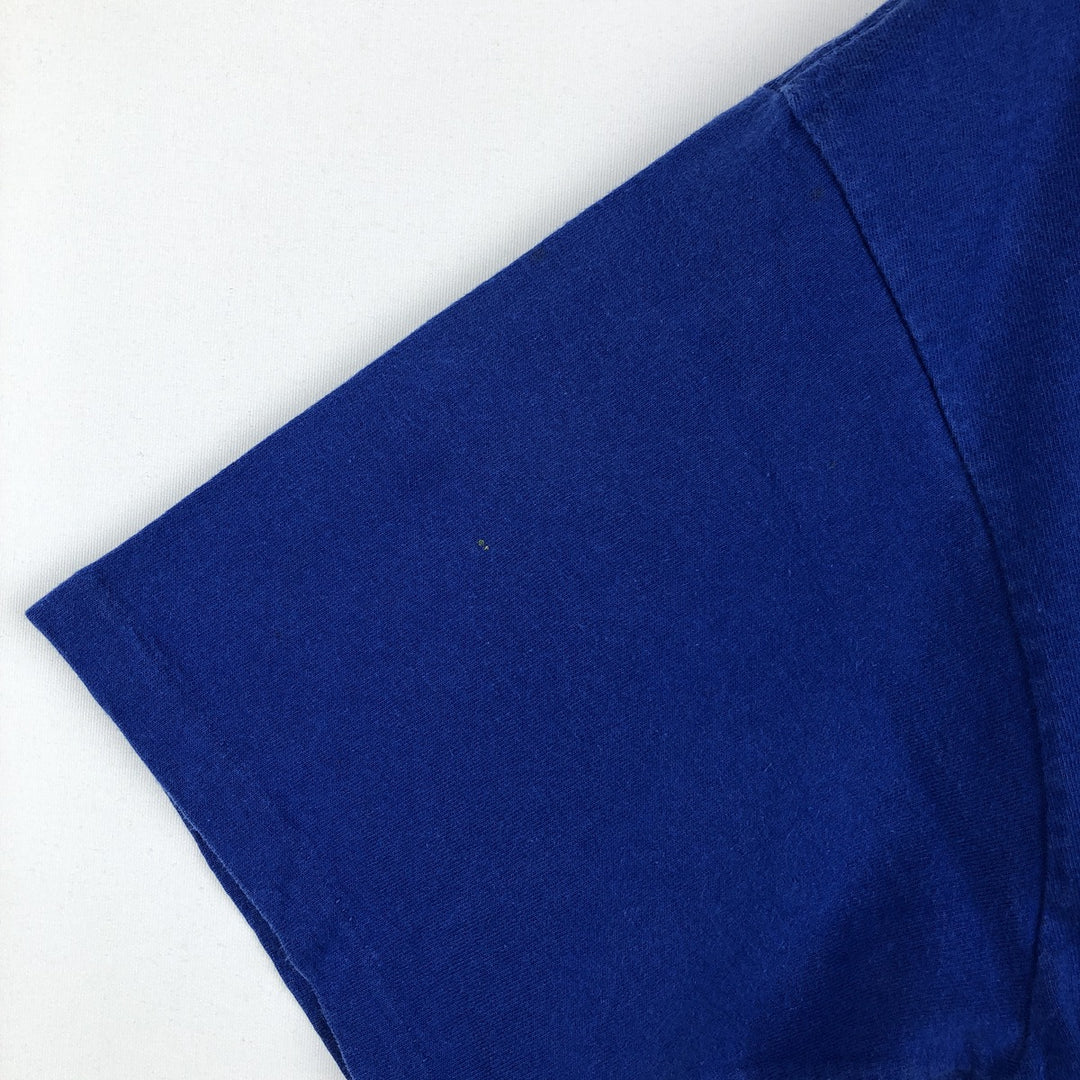 90'S Reebok Logo Print T-Shirt Made in USA Men's M Size Vintage cotton blue type Vintage Second Hand
