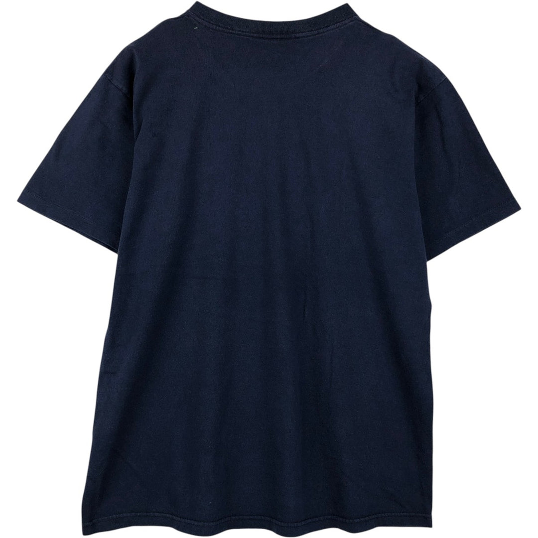 90'S Reebok Logo T-Shirt, Made in USA, Men's Size L (approx.), Vintage cotton navy blue type Vintage Second Hand