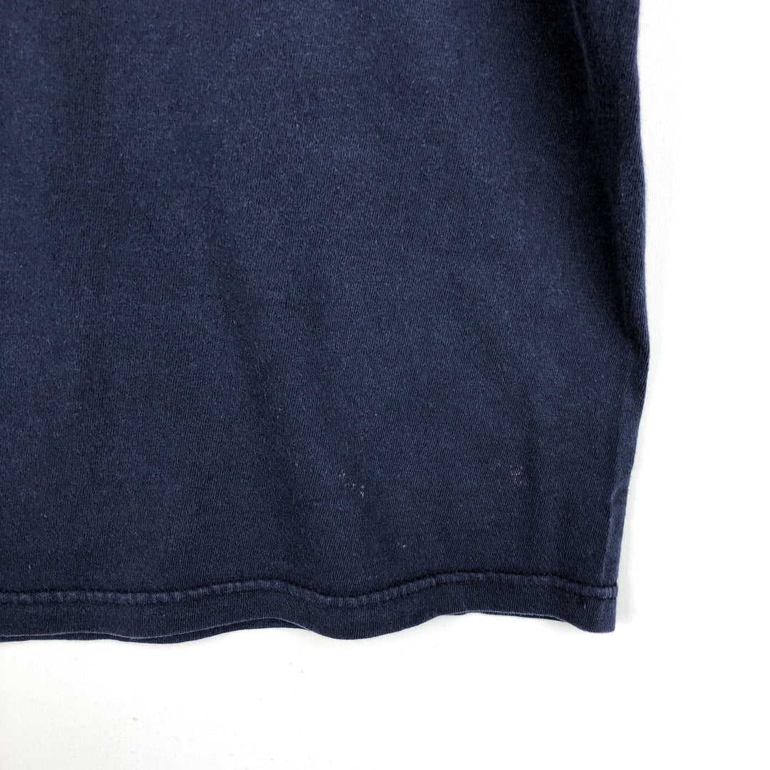90'S Reebok Logo T-Shirt, Made in USA, Men's Size L (approx.), Vintage cotton navy blue type Vintage Second Hand