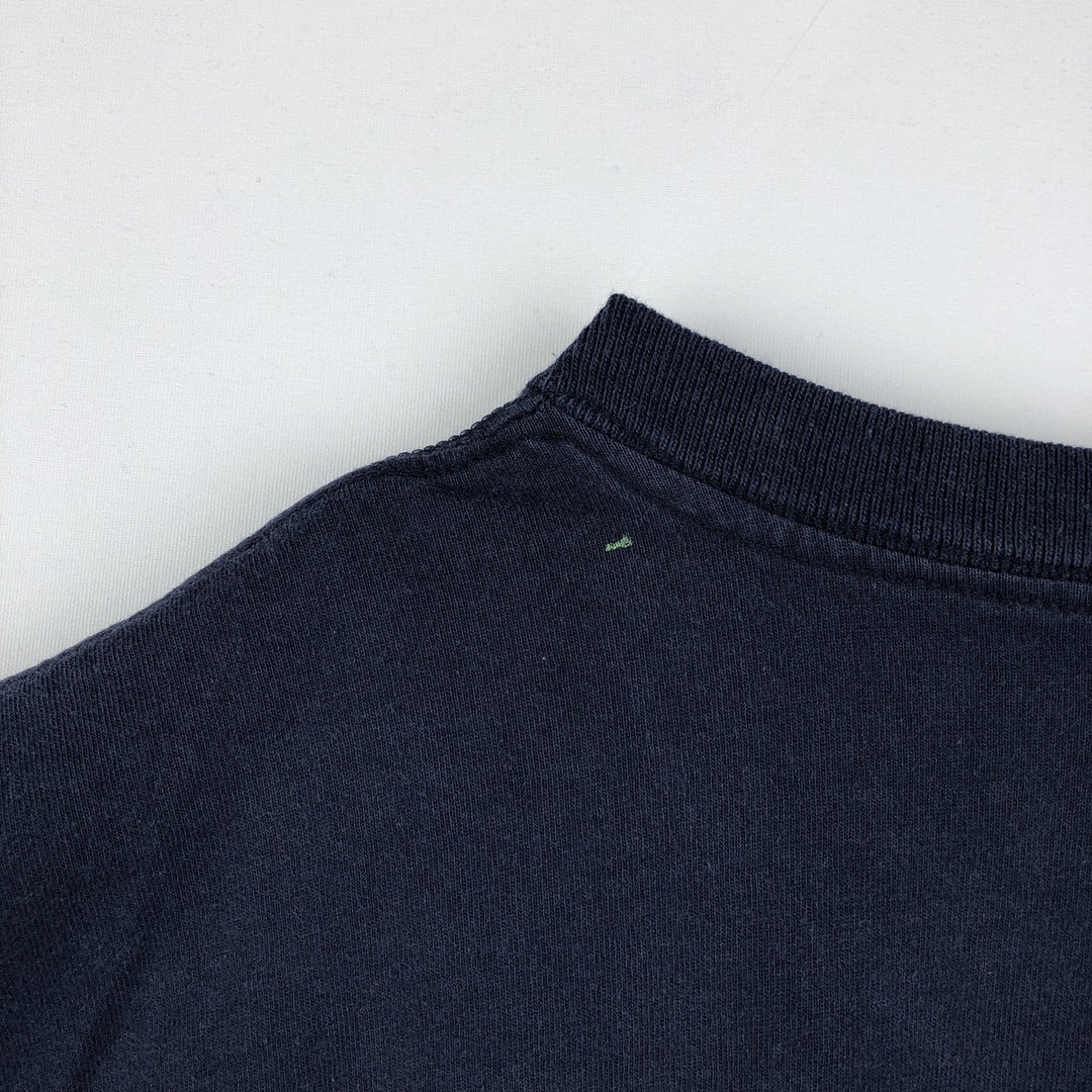 90'S Reebok Logo T-Shirt, Made in USA, Men's Size L (approx.), Vintage cotton navy blue type Vintage Second Hand