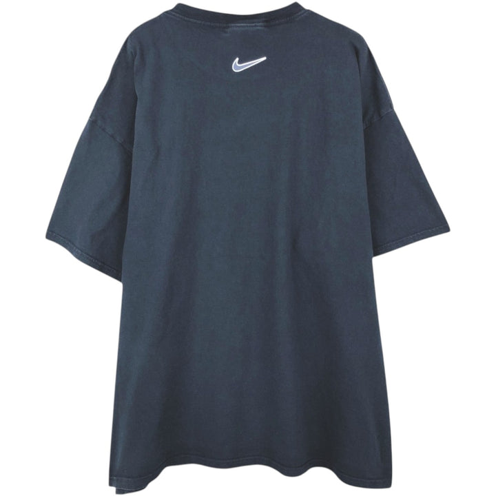 90'S Nike logo print T-shirt, men's XXL size, vintage cotton navy blue type Vintage Second Hand