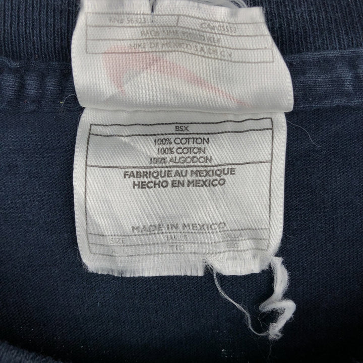 90'S Nike logo print T-shirt, men's XXL size, vintage cotton navy blue type Vintage Second Hand