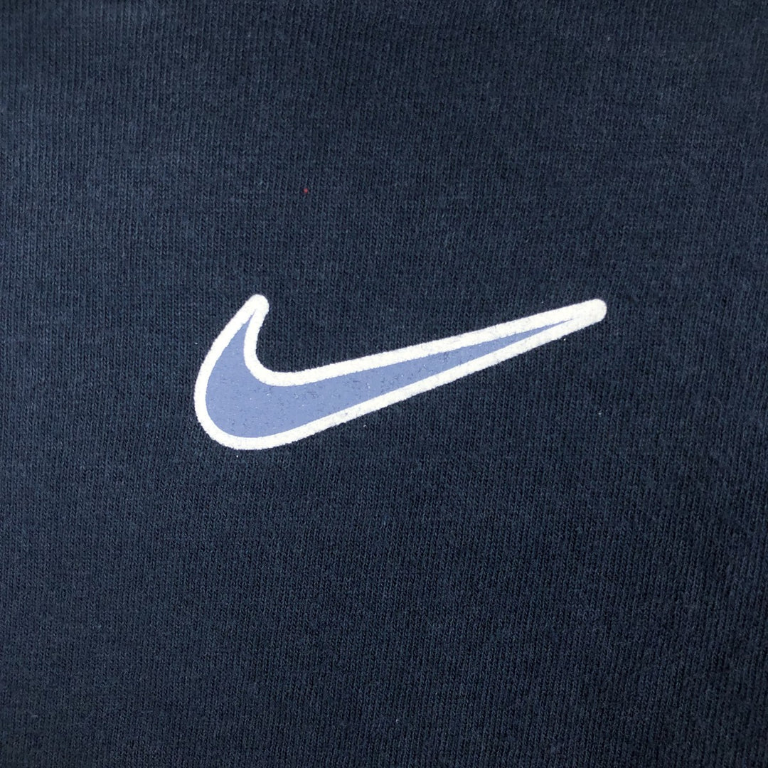 90'S Nike logo print T-shirt, men's XXL size, vintage cotton navy blue type Vintage Second Hand