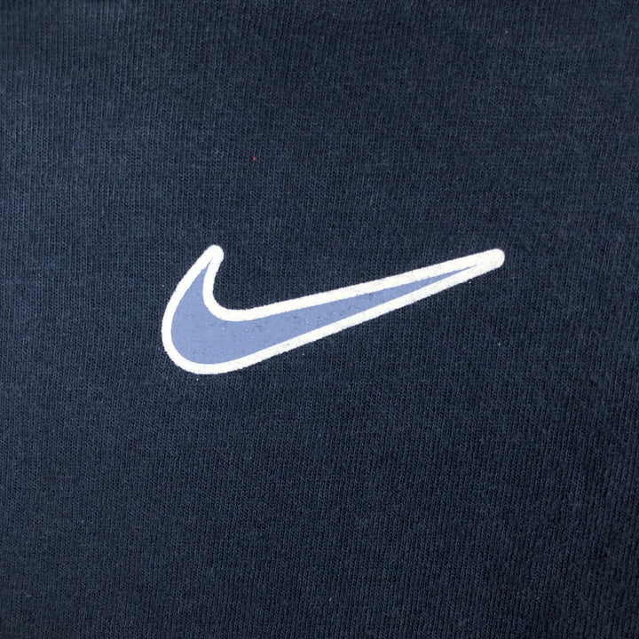 90'S Nike logo print T-shirt, men's XXL size, vintage cotton navy blue type Vintage Second Hand
