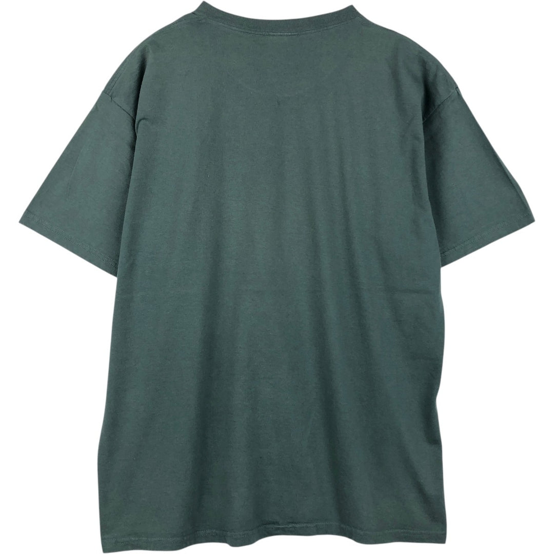90'S Nike Logo Print T-Shirt, Men's Size L, Vintage cotton green type Vintage Second Hand