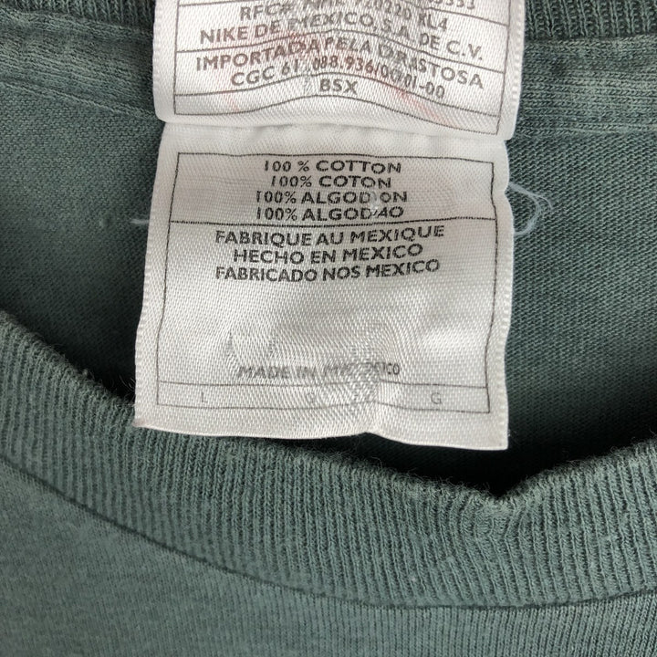 90'S Nike Logo Print T-Shirt, Men's Size L, Vintage cotton green type Vintage Second Hand