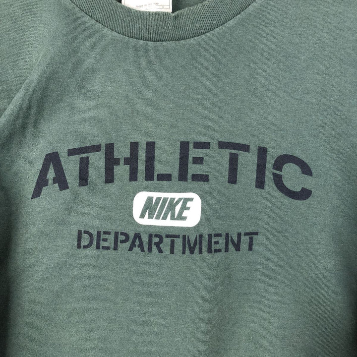 90'S Nike Logo Print T-Shirt, Men's Size L, Vintage cotton green type Vintage Second Hand