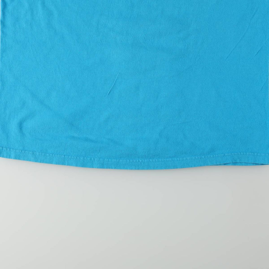 Adidas logo t-shirt, made in USA, men's size M equivalent. cotton turquoise blue Vintage Second Hand
