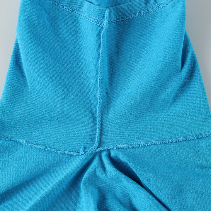 Adidas logo t-shirt, made in USA, men's size M equivalent. cotton turquoise blue Vintage Second Hand