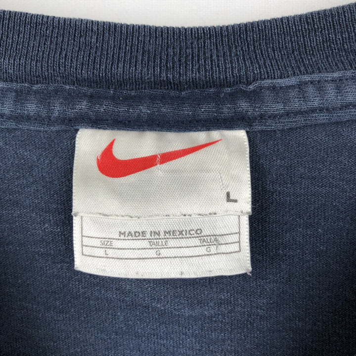 90'S Nike Logo Print T-Shirt, Men's Size L, Vintage cotton navy blue type Vintage Second Hand