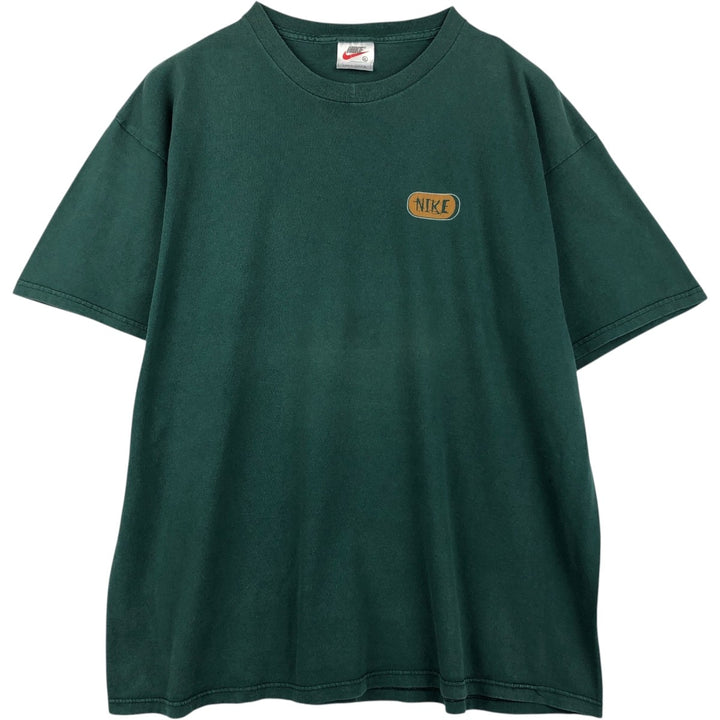 90'S Nike Logo Print T-Shirt Made in USA Men's XL Vintage cotton green type Vintage Second Hand