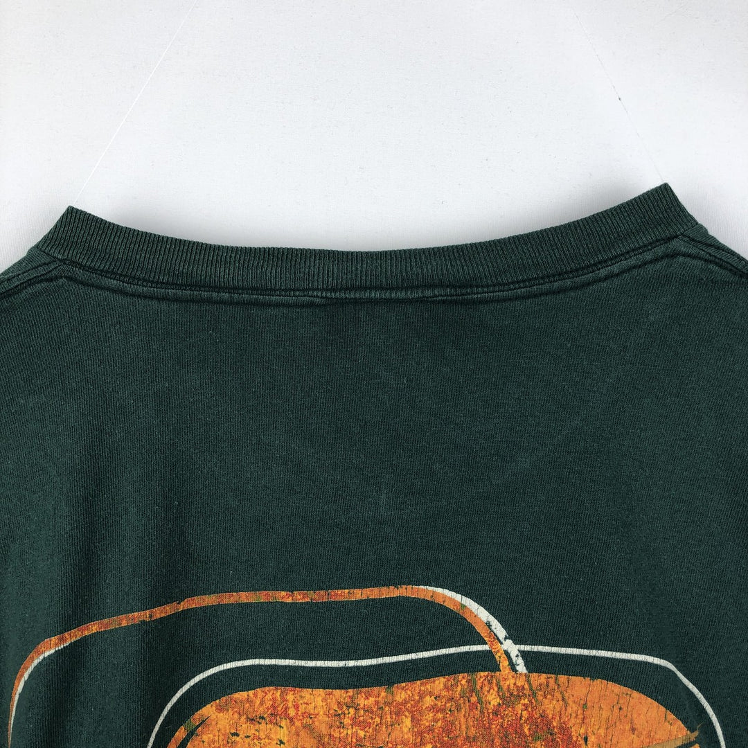 90'S Nike Logo Print T-Shirt Made in USA Men's XL Vintage cotton green type Vintage Second Hand