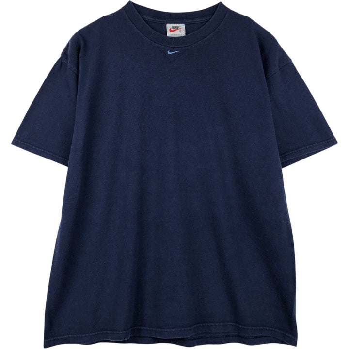 90'S Nike Logo T-Shirt, Made in USA, Men's Size L (approx.), Vintage cotton navy blue type Vintage Second Hand