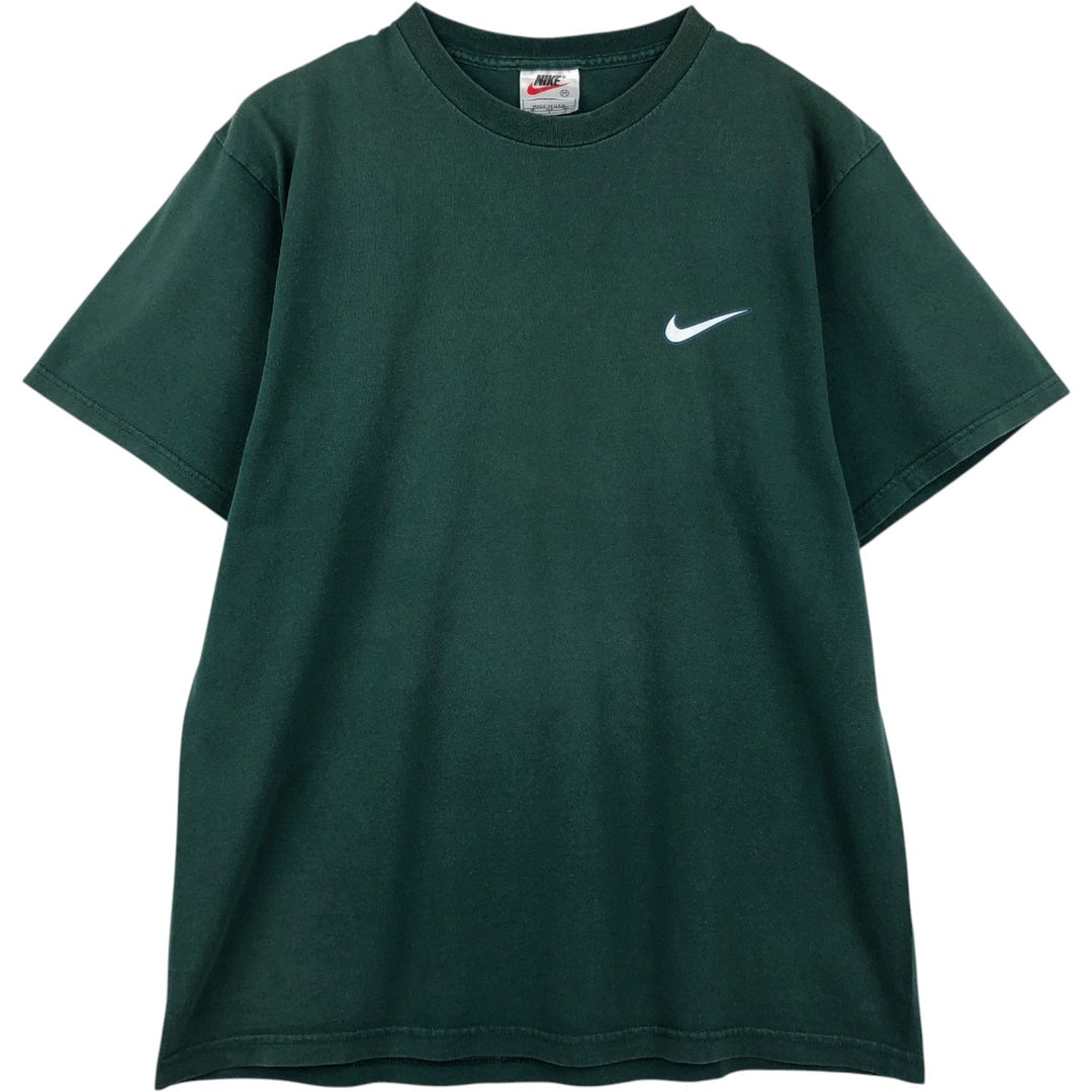 90'S Nike JUST DO IT Logo Print T-Shirt, Made in USA, Men's Size M (approx.), Vintage cotton green type Vintage Second Hand