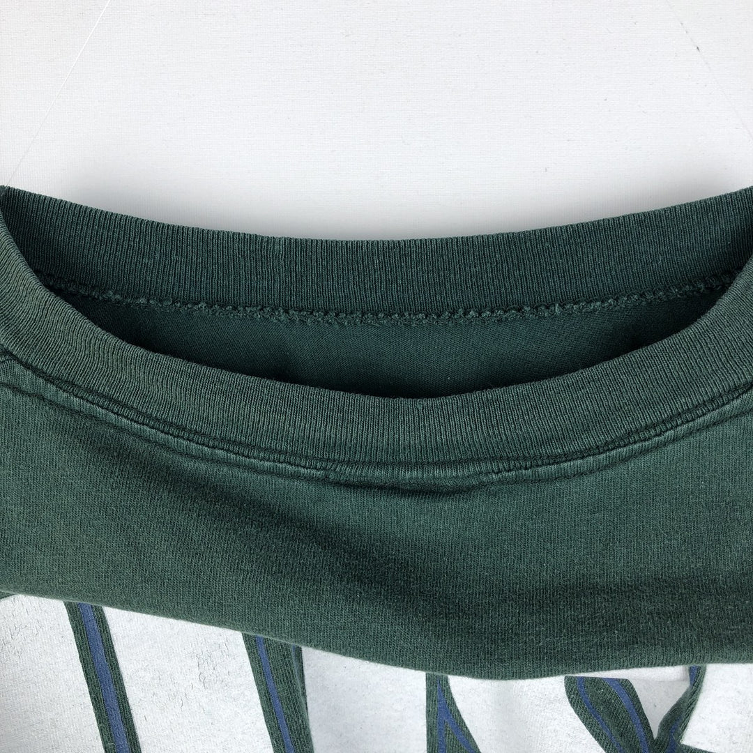 90'S Nike JUST DO IT Logo Print T-Shirt, Made in USA, Men's Size M (approx.), Vintage cotton green type Vintage Second Hand