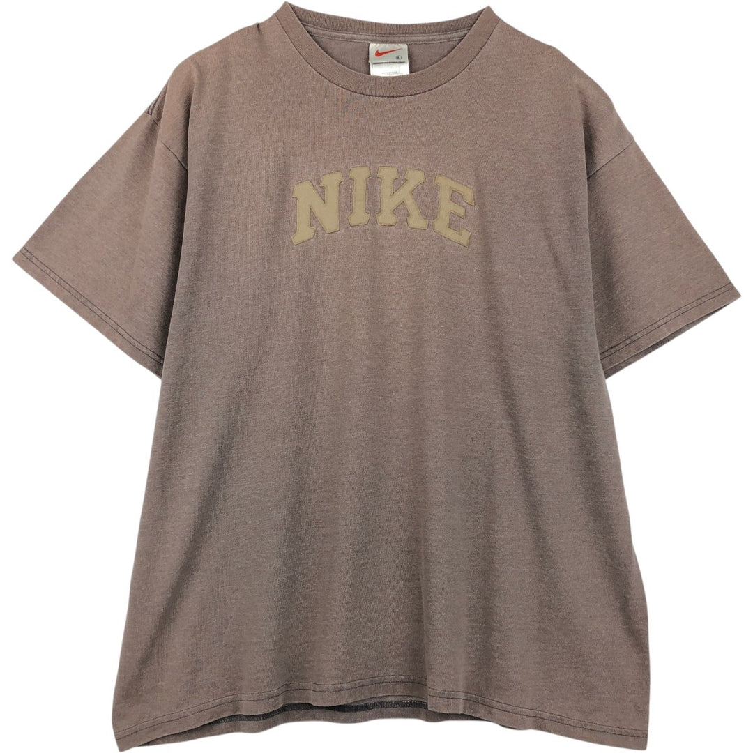 90'S Nike Logo T-Shirt, Made in USA, Men's Size L (approx.), Vintage polyester brown type Vintage Second Hand