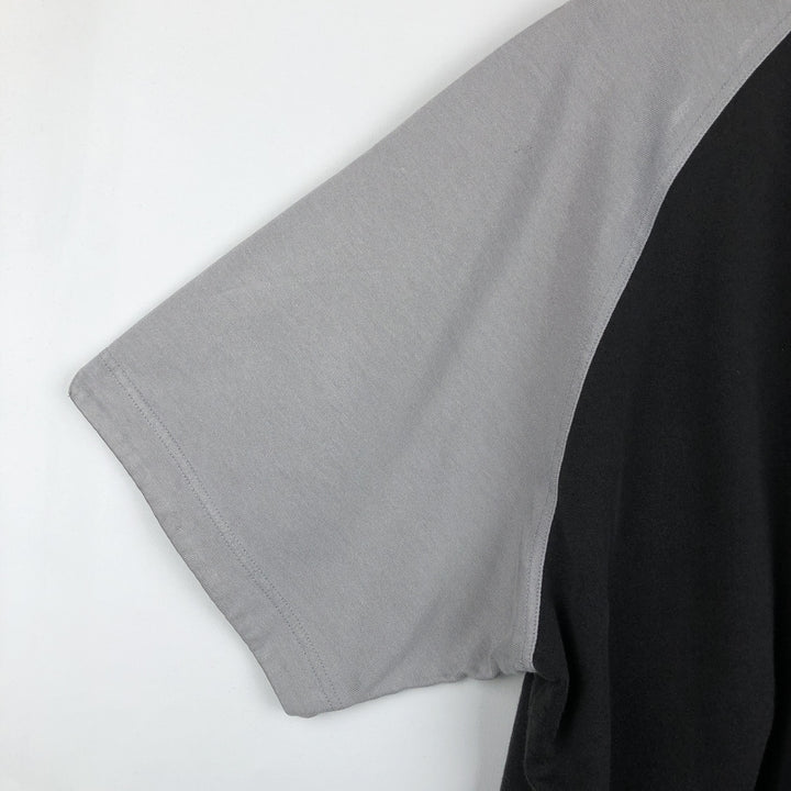90'S Nike Team Half-Zip Two-Tone Logo T-Shirt, Men's Size XL (Equivalent), Vintage cotton black type Vintage Second Hand