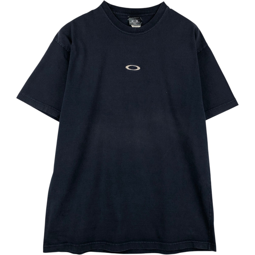 Oakley logo t-shirt, men's size XL. cotton navy blue type Vintage Second Hand