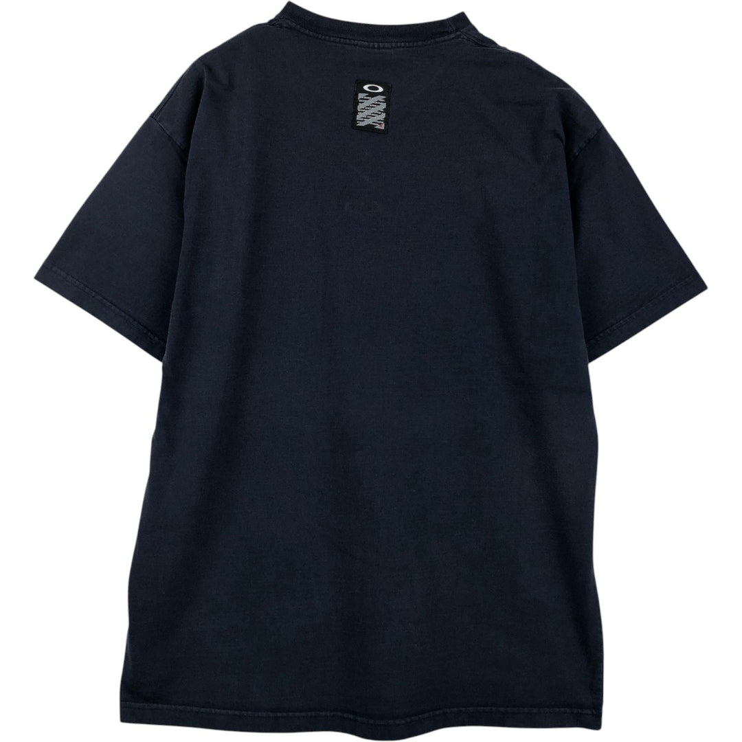 Oakley logo t-shirt, men's size XL. cotton navy blue type Vintage Second Hand