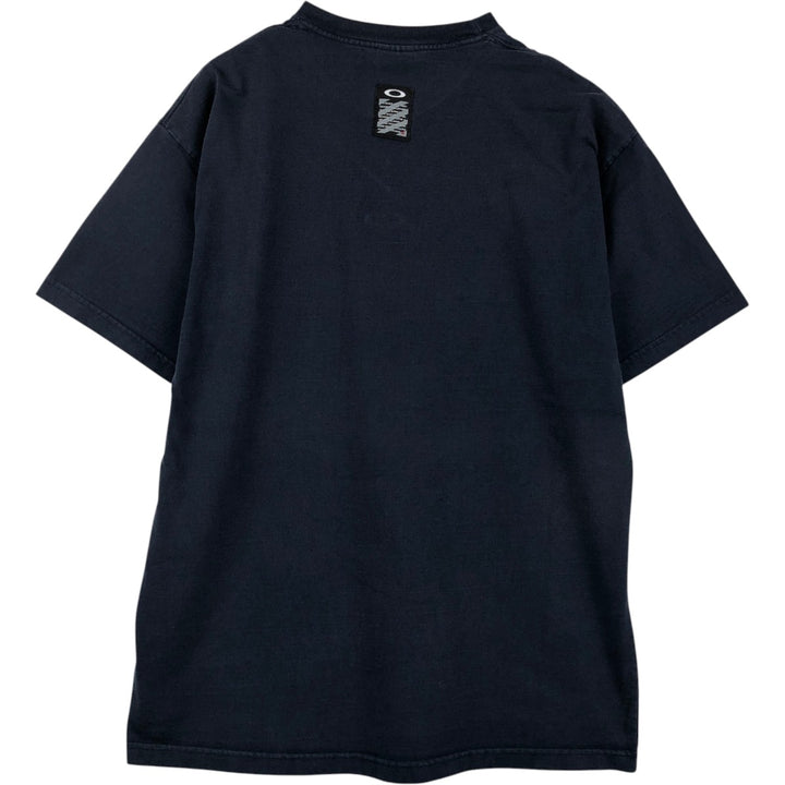Oakley logo t-shirt, men's size XL. cotton navy blue type Vintage Second Hand