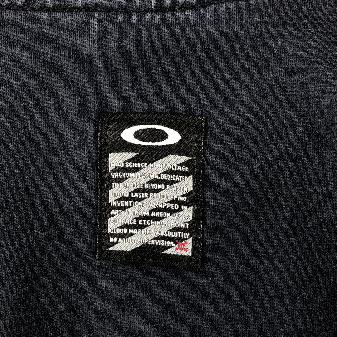 Oakley logo t-shirt, men's size XL. cotton navy blue type Vintage Second Hand