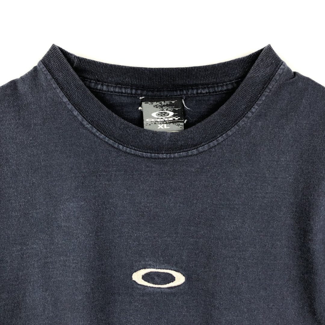 Oakley logo t-shirt, men's size XL. cotton navy blue type Vintage Second Hand