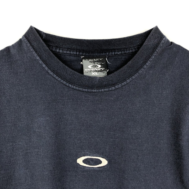 Oakley logo t-shirt, men's size XL. cotton navy blue type Vintage Second Hand
