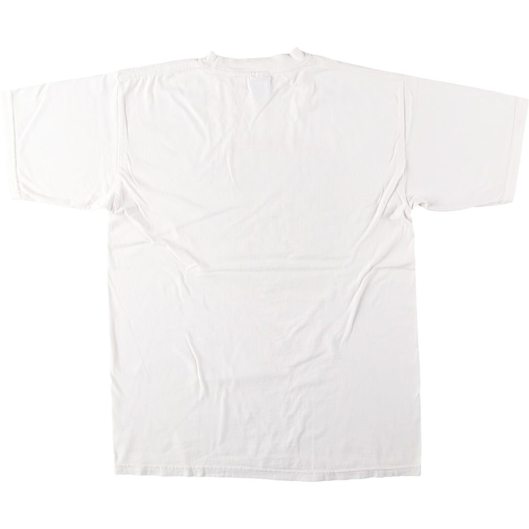 Cygnus printed T-shirt, men's size L (approx.) cotton white type Vintage Second Hand