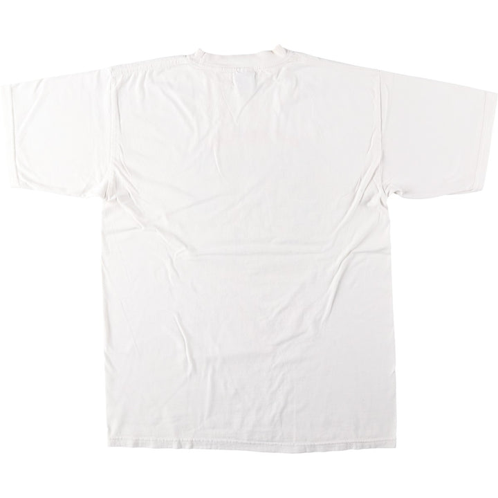 Cygnus printed T-shirt, men's size L (approx.) cotton white type Vintage Second Hand