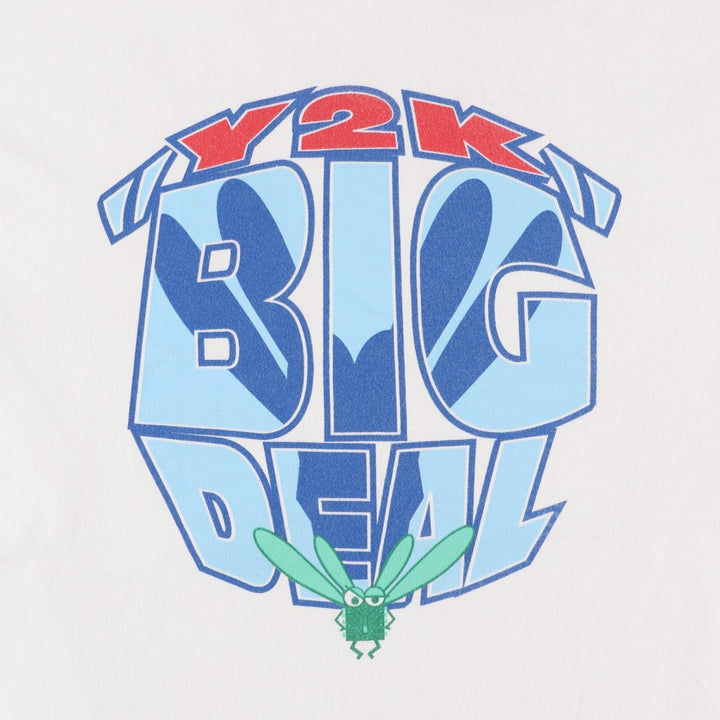 Cygnus printed T-shirt, men's size L (approx.) cotton white type Vintage Second Hand