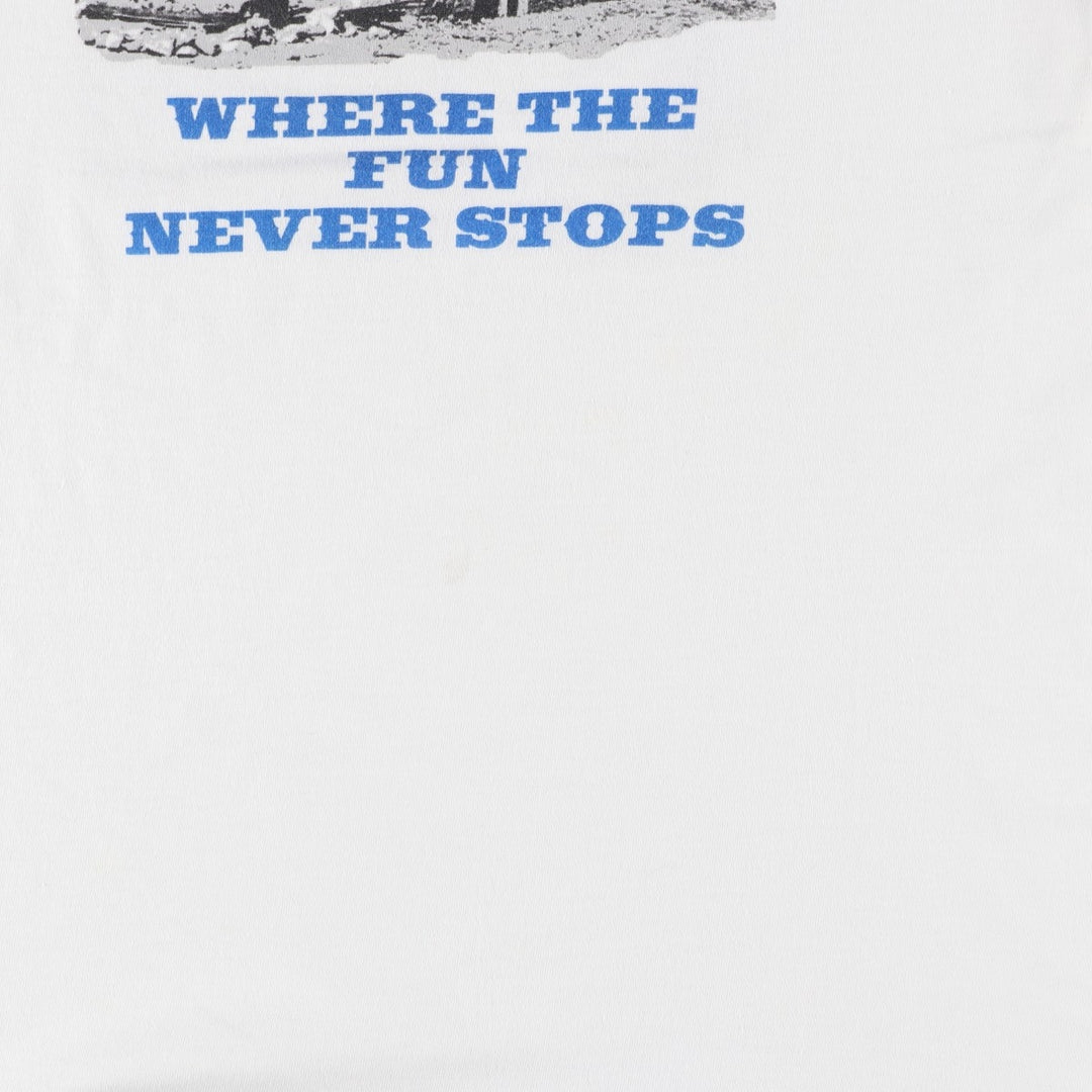 90'S Russell Print T-Shirt, Men's Size M (Equivalent), Vintage cotton white type Vintage Second Hand