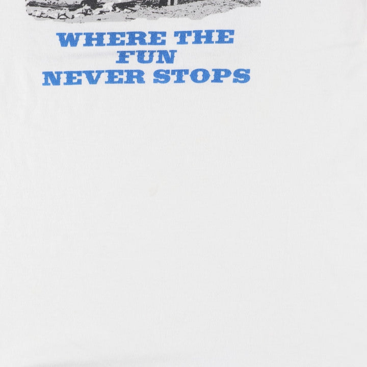 90'S Russell Print T-Shirt, Men's Size M (Equivalent), Vintage cotton white type Vintage Second Hand