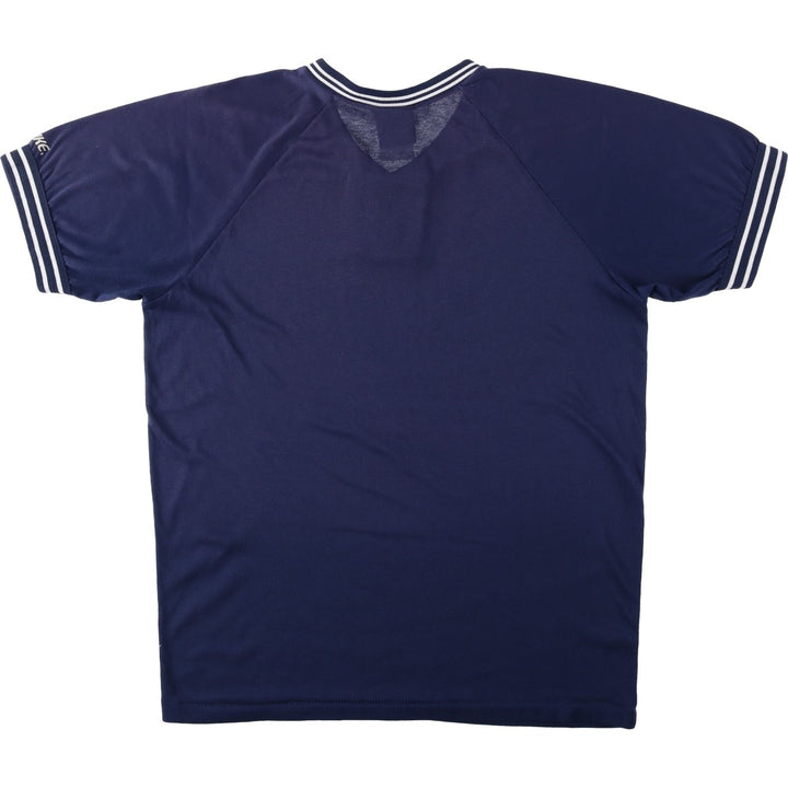 ~90'S BIKE Henley Neck T-Shirt, Made in USA, Men's Size L (Equivalent), Vintage unclear navy blue type Vintage Second Hand