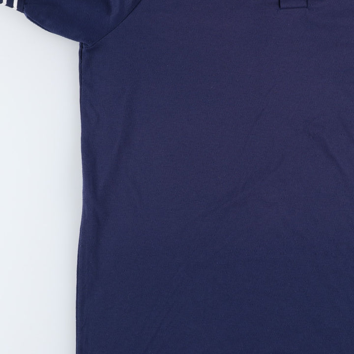 ~90'S BIKE Henley Neck T-Shirt, Made in USA, Men's Size L (Equivalent), Vintage unclear navy blue type Vintage Second Hand