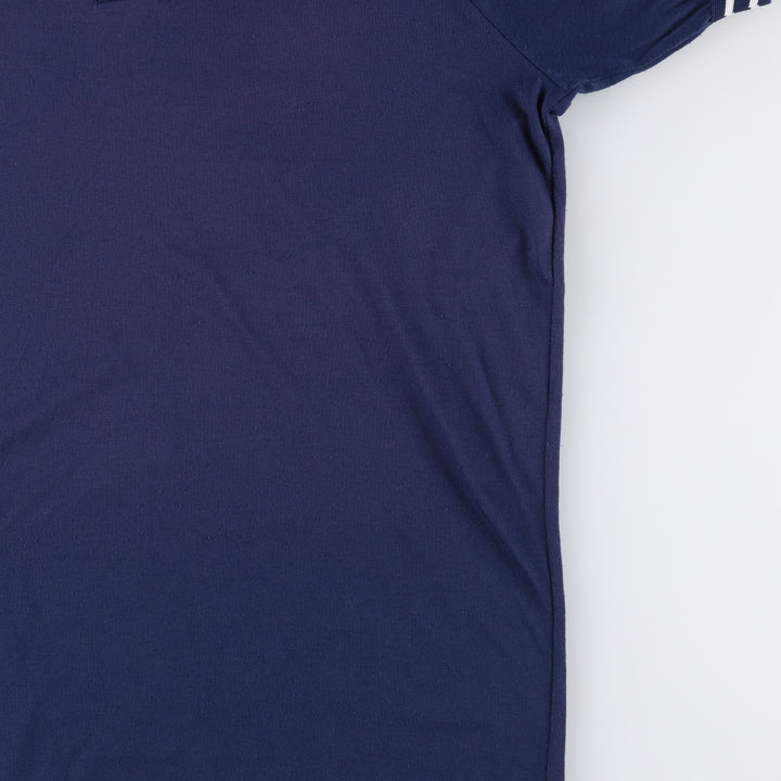 ~90'S BIKE Henley Neck T-Shirt, Made in USA, Men's Size L (Equivalent), Vintage unclear navy blue type Vintage Second Hand