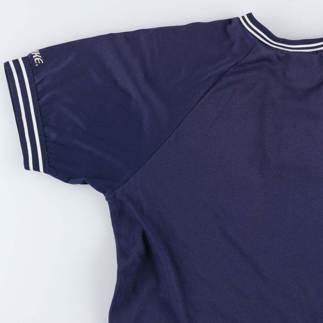 ~90'S BIKE Henley Neck T-Shirt, Made in USA, Men's Size L (Equivalent), Vintage unclear navy blue type Vintage Second Hand