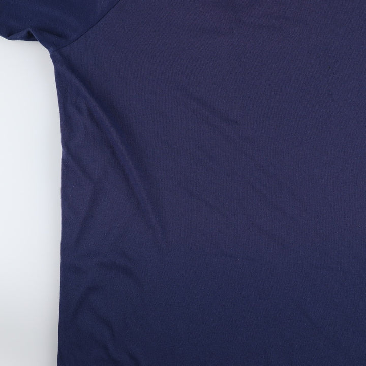 ~90'S BIKE Henley Neck T-Shirt, Made in USA, Men's Size L (Equivalent), Vintage unclear navy blue type Vintage Second Hand