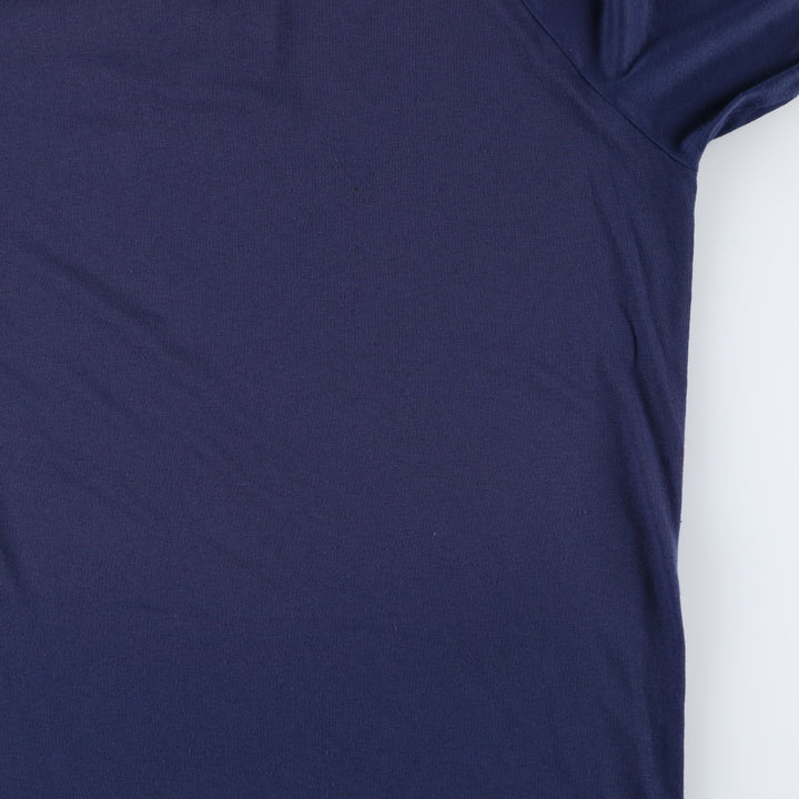 ~90'S BIKE Henley Neck T-Shirt, Made in USA, Men's Size L (Equivalent), Vintage unclear navy blue type Vintage Second Hand