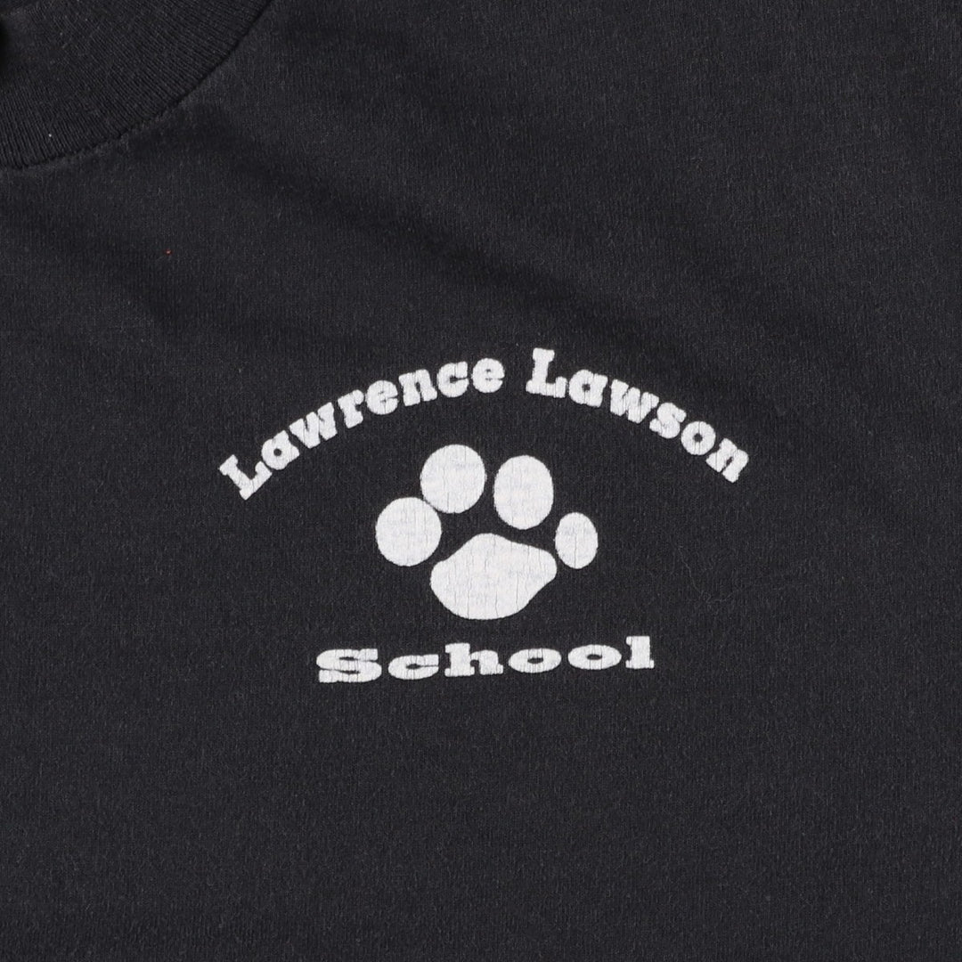 90'S Fruit of the Loom Dog Print College T-Shirt, Made in USA, Men's Size L (Equivalent), Vintage cotton black type Vintage Second Hand