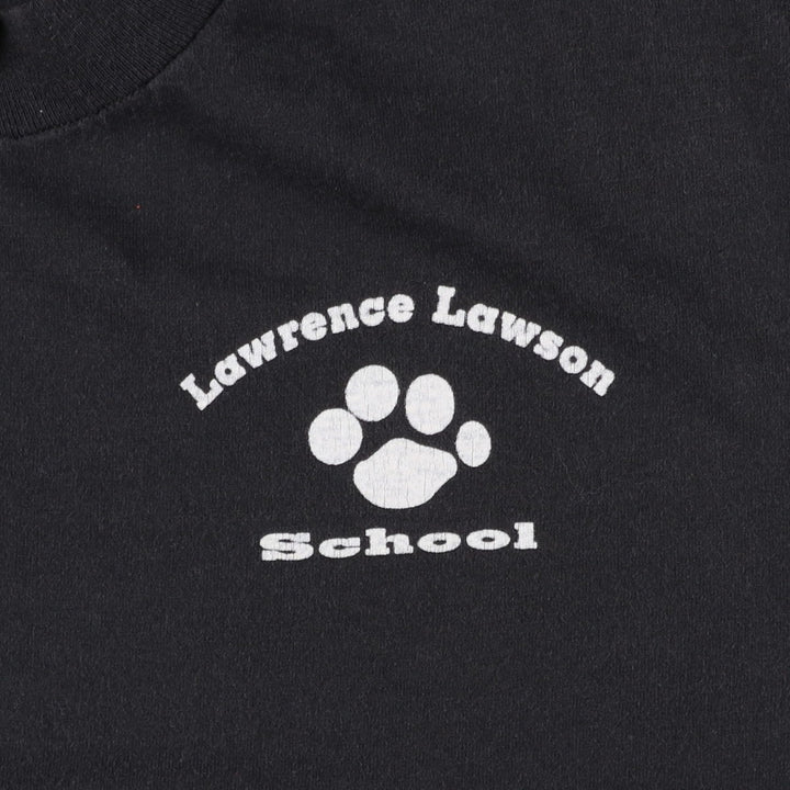 90'S Fruit of the Loom Dog Print College T-Shirt, Made in USA, Men's Size L (Equivalent), Vintage cotton black type Vintage Second Hand