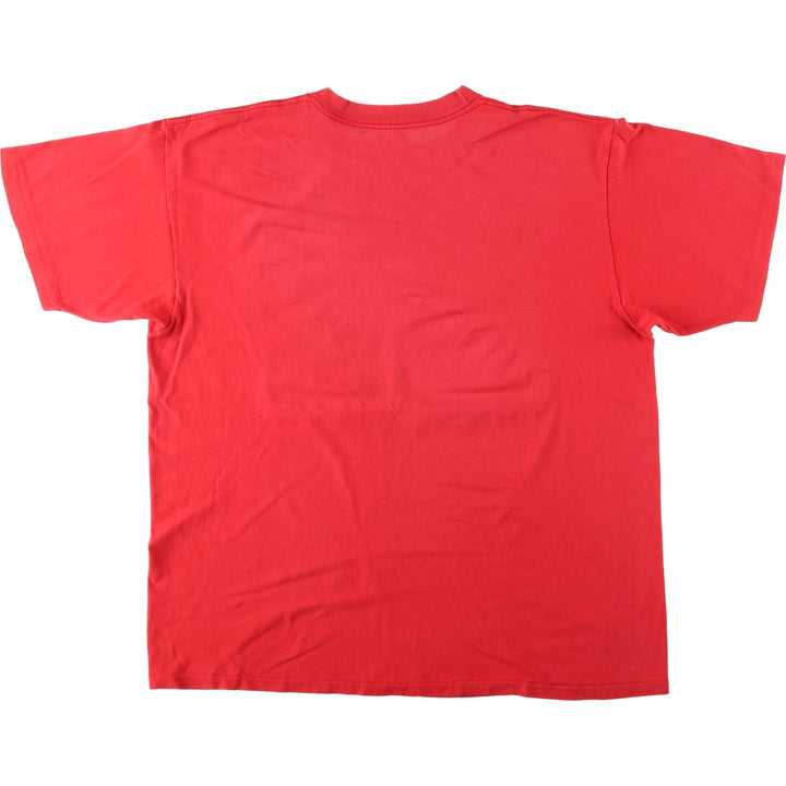 ~90'S SUN SPORTSWEAR American flag print T-shirt, Made in USA, Men's XL equivalent, Vintage cotton red type Vintage Second Hand
